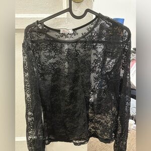 Avidlove Black Lace Mesh Long Sleeve